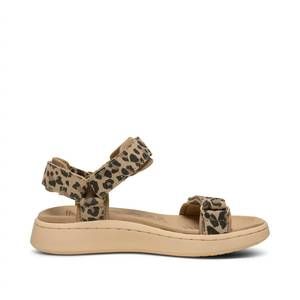 NEW WODEN women's line suede sandal in leopard